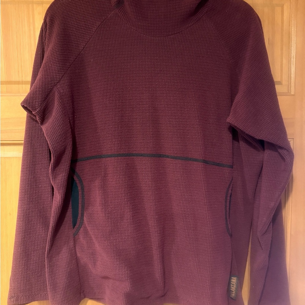 Melanzana Maroon Sweatshirt with Black Accents